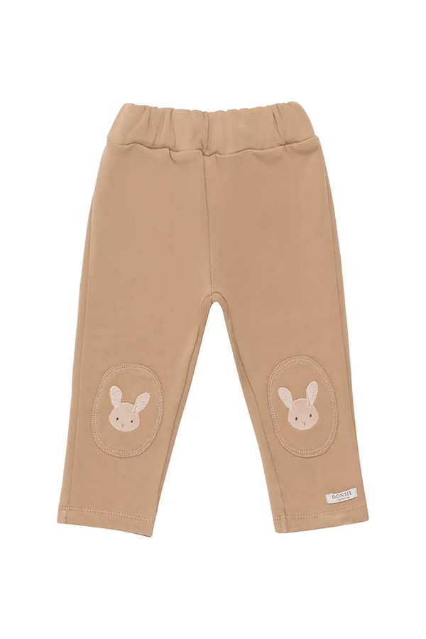 Хлопковые брюки для младенцев Donsje Joek Trousers Fluffy Bunnies цвет коричневый