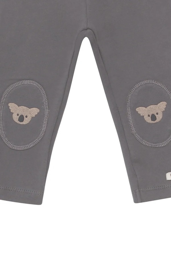 Бавовняні штани для немовлят Donsje Joek Trousers Koalas колір сірий фото 3
