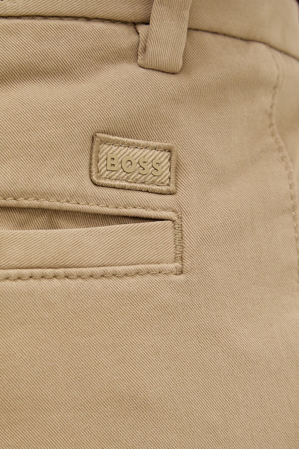 Штани chinos чоловічі бавовняні з еластаном BOSS H-Kane1 колір зелений фото 4