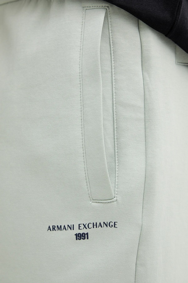 Спортивні штани Armani Exchange колір зелений фото 4