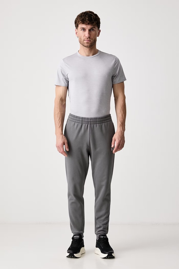 Спортивні штани чоловічі з бавовною EA7 Emporio Armani колір сірий фото 2