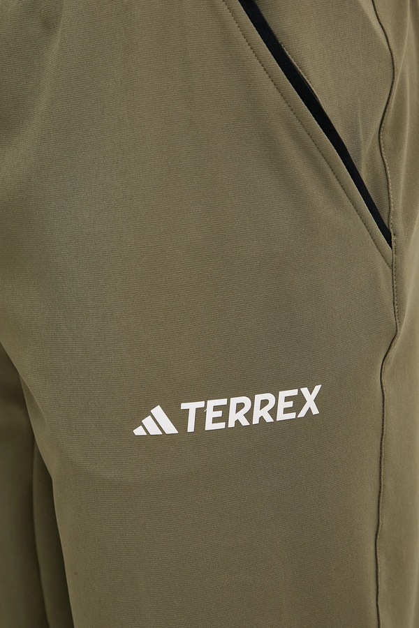 Штани outdoor adidas TERREX Liteflex колір зелений фото 4