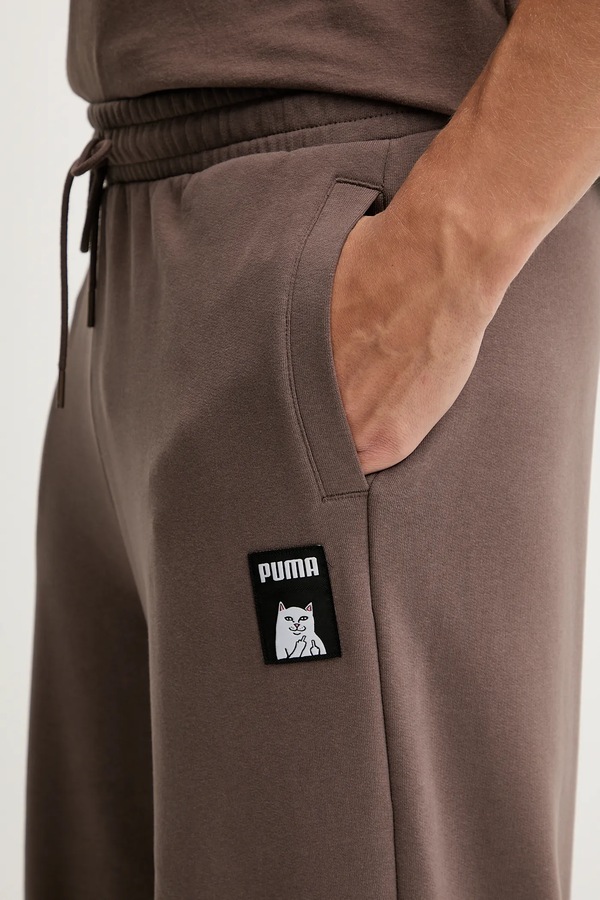 Спортивні штани Puma x RIPNDIP колір коричневий фото 4