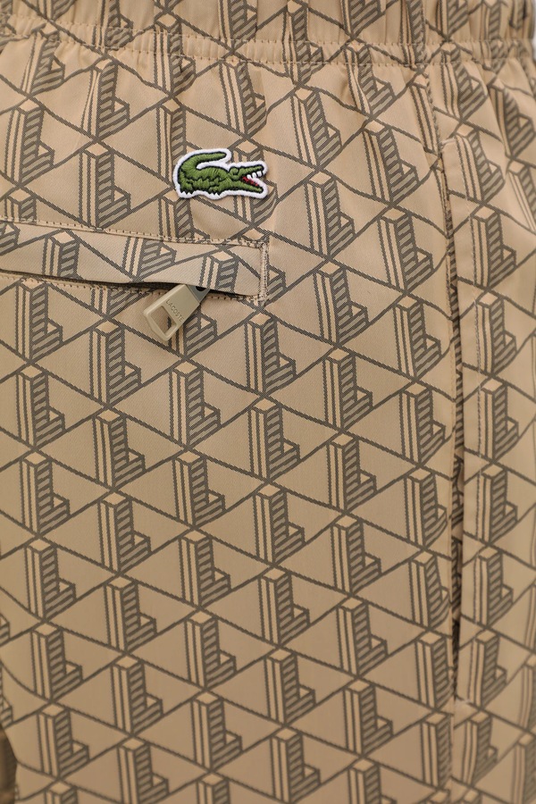 Спортивні штани Lacoste колір бежевий фото 4