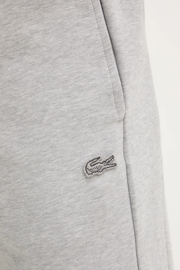Спортивні штани чоловічі з бавовною Lacoste колір сірий фото 4