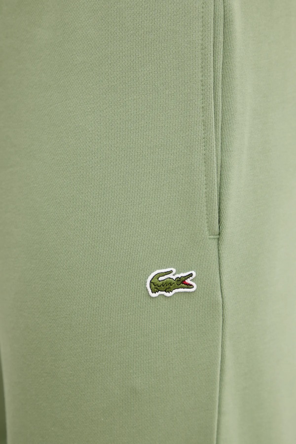 Спортивні штани чоловічі бавовняні Lacoste колір зелений фото 4