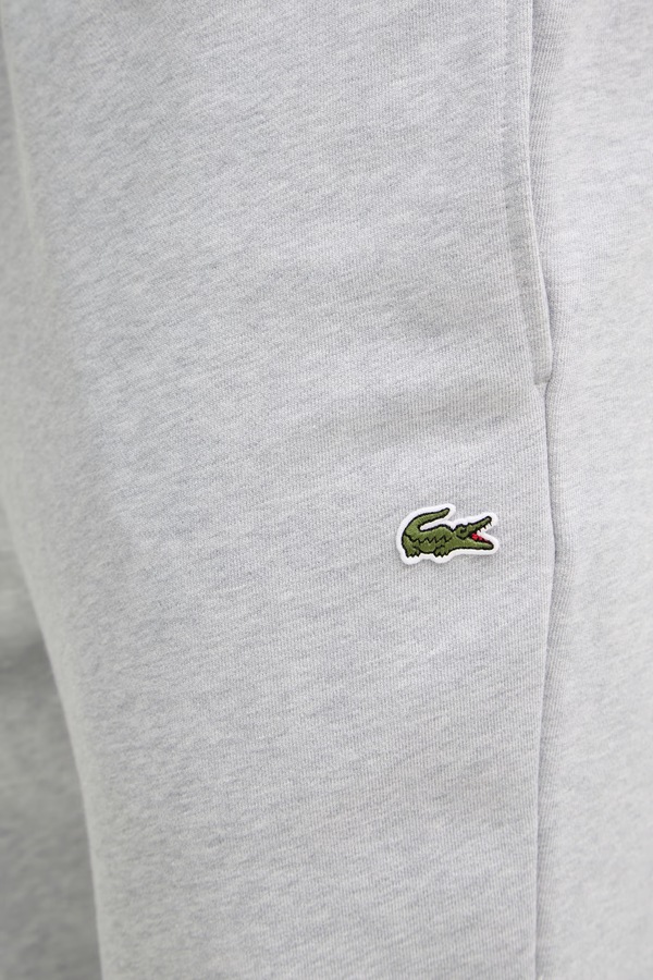 Спортивні штани чоловічі бавовняні Lacoste колір сірий фото 4