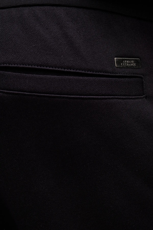 Бавовняні спортивні штани Armani Exchange колір синій фото 4