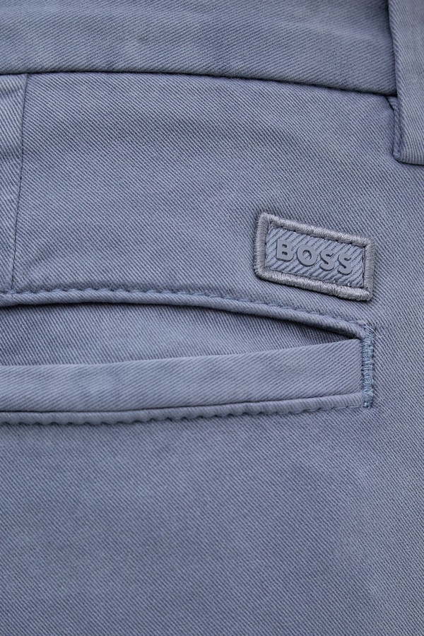 Штани чінос чоловічі бавовняні з еластаном BOSS H-Kaiton1 колір блакитний фото 4