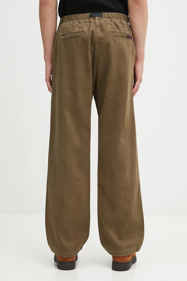 Брюки Gramicci Hemp Straight Fit цвет зеленый фото 2