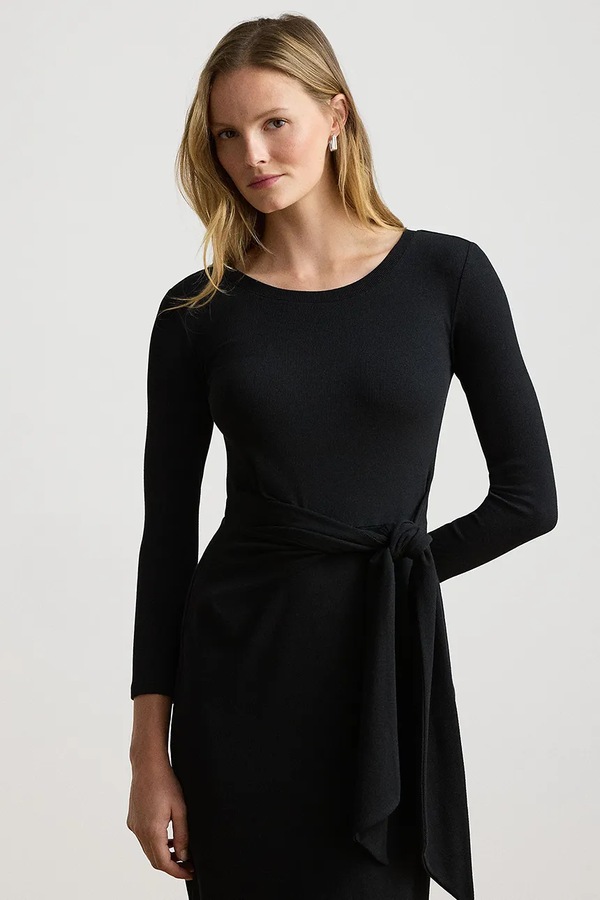 Сукня bodycon з бавовною Lauren Ralph Lauren колір чорний фото 2