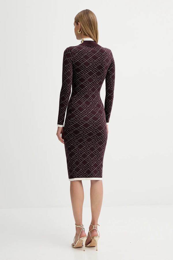 Сукня Elisabetta Franchi колір бордовий фото 2
