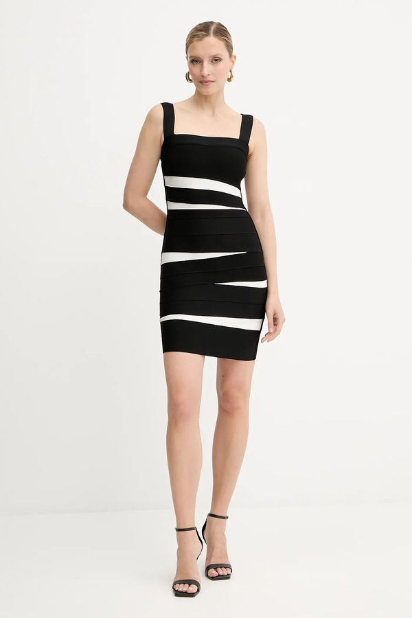 Сукня Herve Leger Eve колір чорний