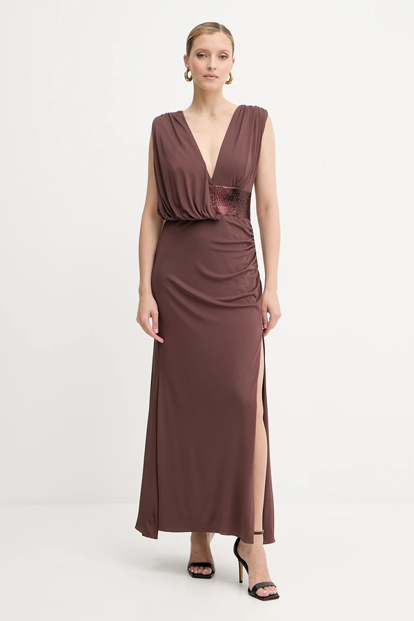 Сукня Herve Leger Lucille колір коричневий фото 2