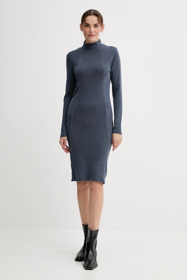 Платье G-Star Washed slim rib цвет серый