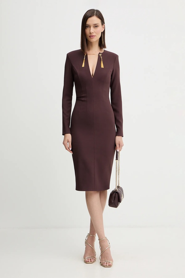 Сукня Elisabetta Franchi колір бордовий