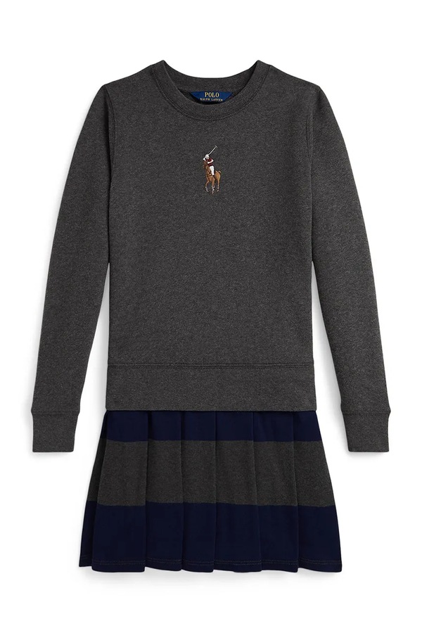 Дитяча сукня Polo Ralph Lauren колір сірий