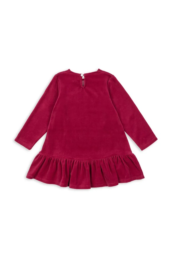 Дитяча сукня Konges Sløjd VELOU DRESS GOTS колір бордовий фото 2