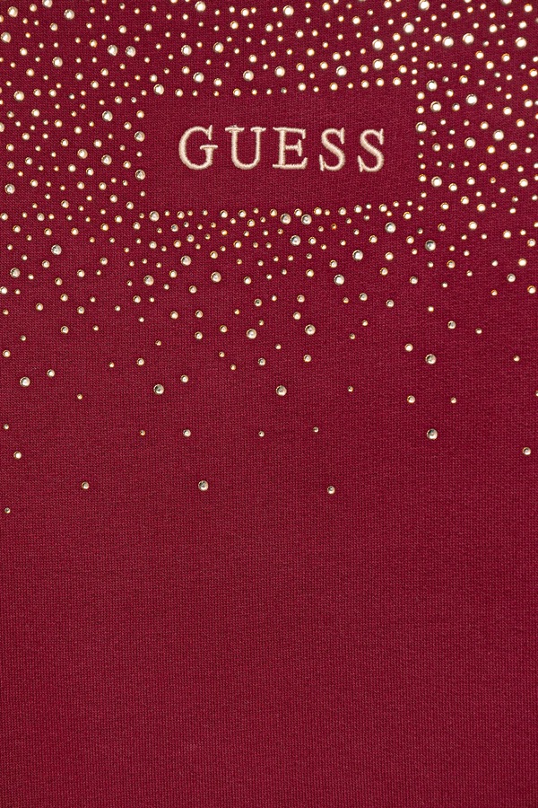 Дитяча бавовняна сукня Guess колір бордовий фото 2