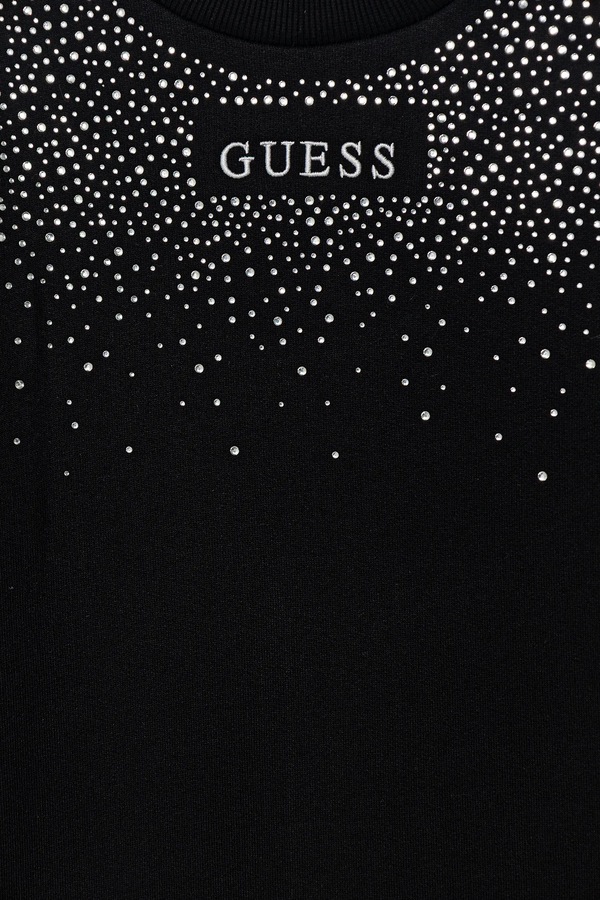 Детская хлопковая платье Guess цвет черный фото 2