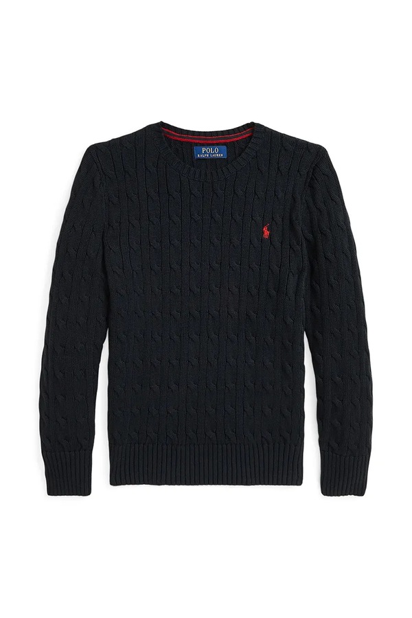 Хлопковый свитер Polo Ralph Lauren цвет черный фото 2