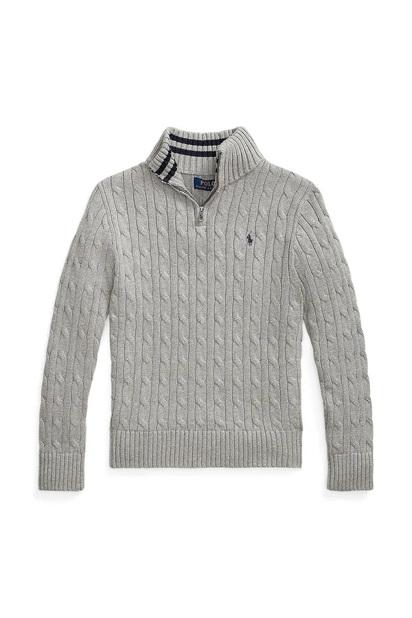 Хлопковый свитер Polo Ralph Lauren цвет серый