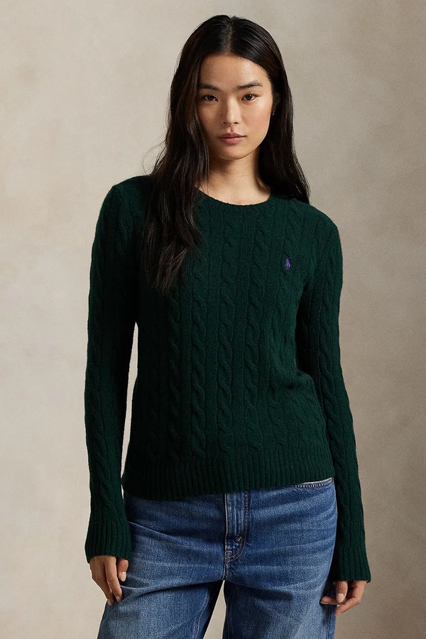 Светр жіночий з додаванням кашеміру Polo Ralph Lauren колір зелений