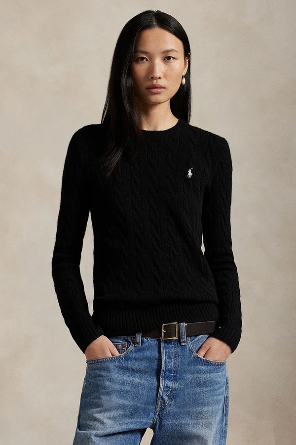 Светр жіночий з додаванням кашеміру Polo Ralph Lauren колір чорний