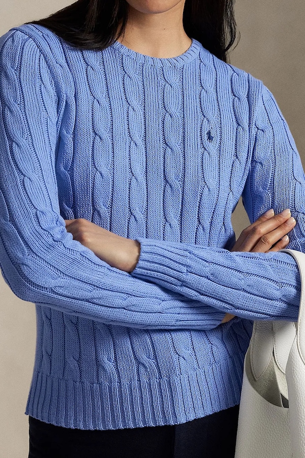 Светр жіночий бавовняний Polo Ralph Lauren колір блакитний фото 4