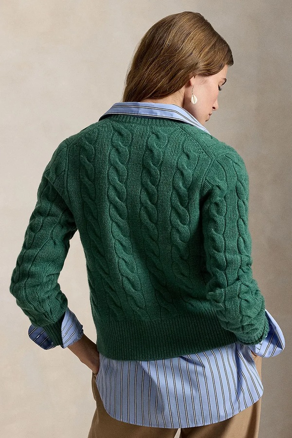 Кардиган женский шерстяной Polo Ralph Lauren цвет зеленый