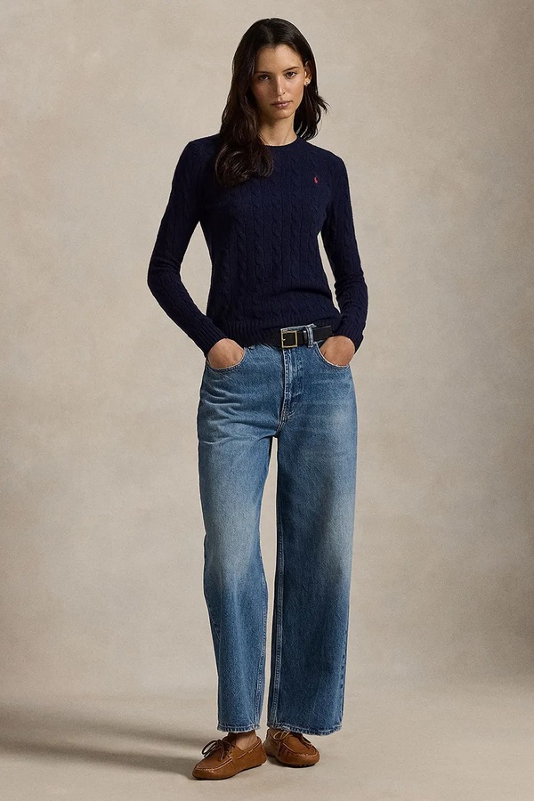 Свитер женский шерстяной Polo Ralph Lauren цвет темно-синий фото 2