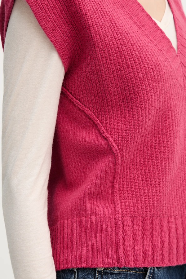 Жилет із додаванням вовни United Colors of Benetton колір рожевий фото 4