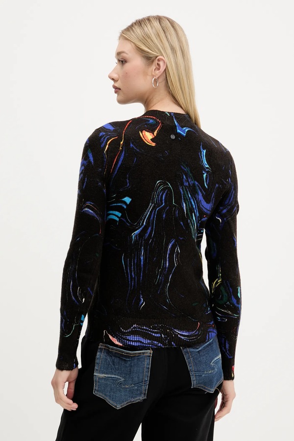 Светр Desigual BUTTERFLY LACROIX колір чорний фото 2