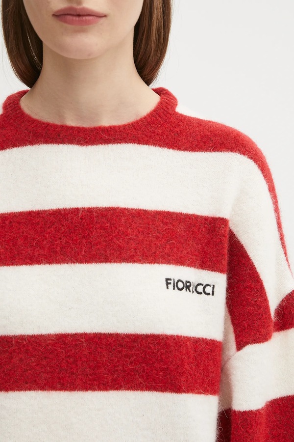 Вовняний светр Fiorucci Cropped Alpaca колір червоний фото 4