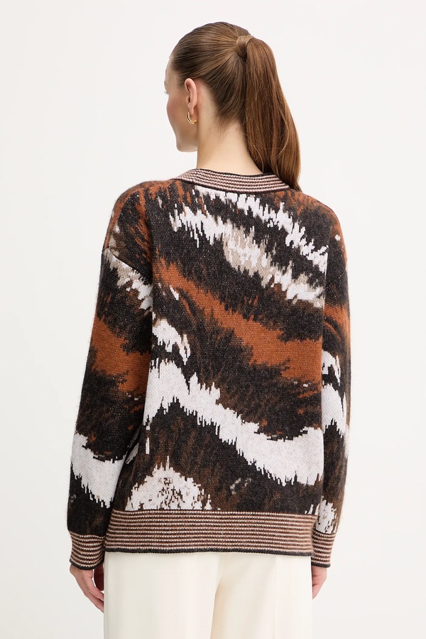Кардиган из добавлением шерсти альпаки Missoni цвет коричневый фото 2