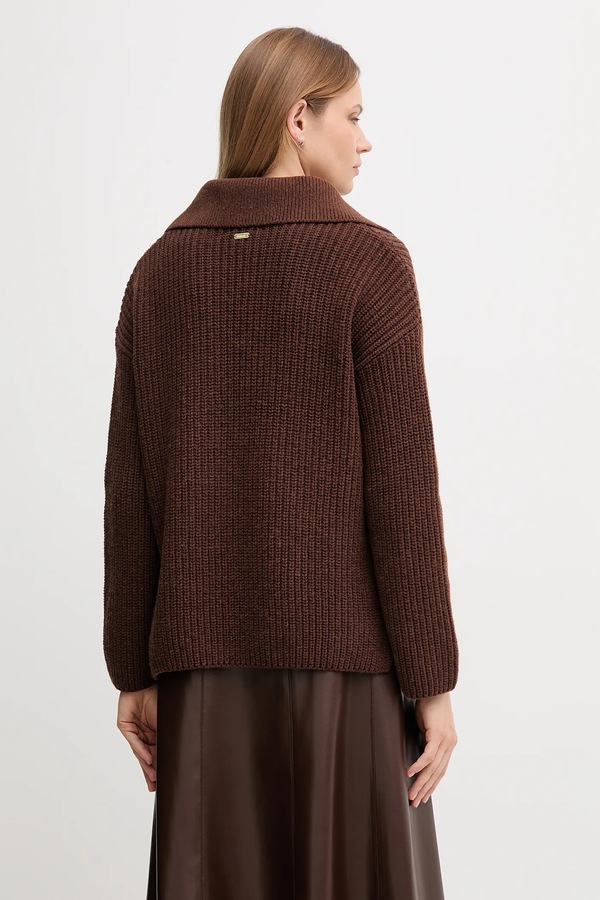Светр із додаванням вовни Barbour ROBYN колір коричневий фото 2