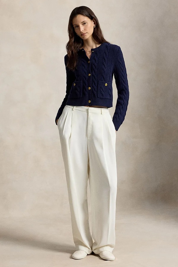 Кардиган женский шерстяной Polo Ralph Lauren цвет темно-синий фото 2