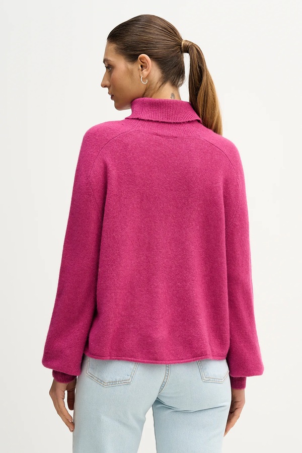 Свитер United Colors of Benetton цвет фиолетовый фото 2