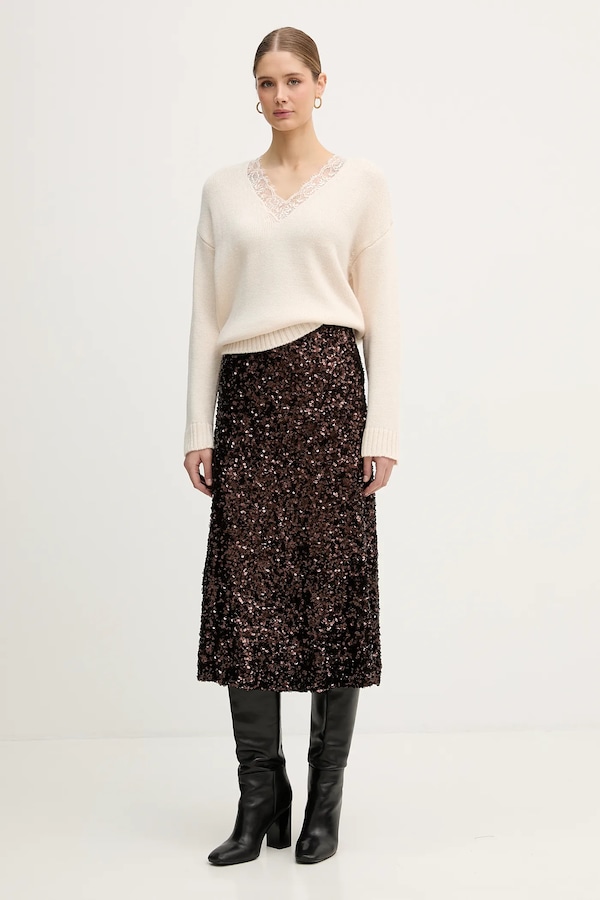 Свитер с примесью шерсти iBlues RICAMO цвет бежевый