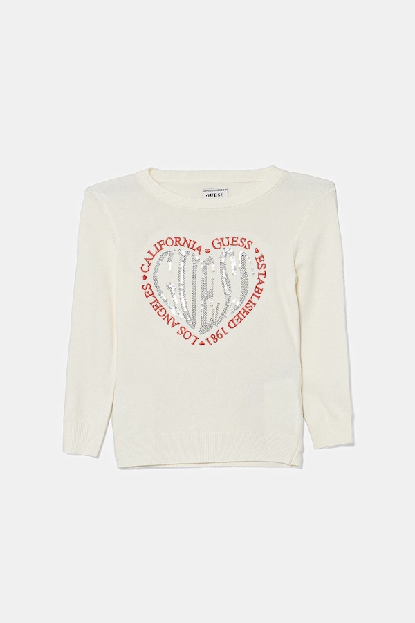 Дитячий светр Guess колір бежевий