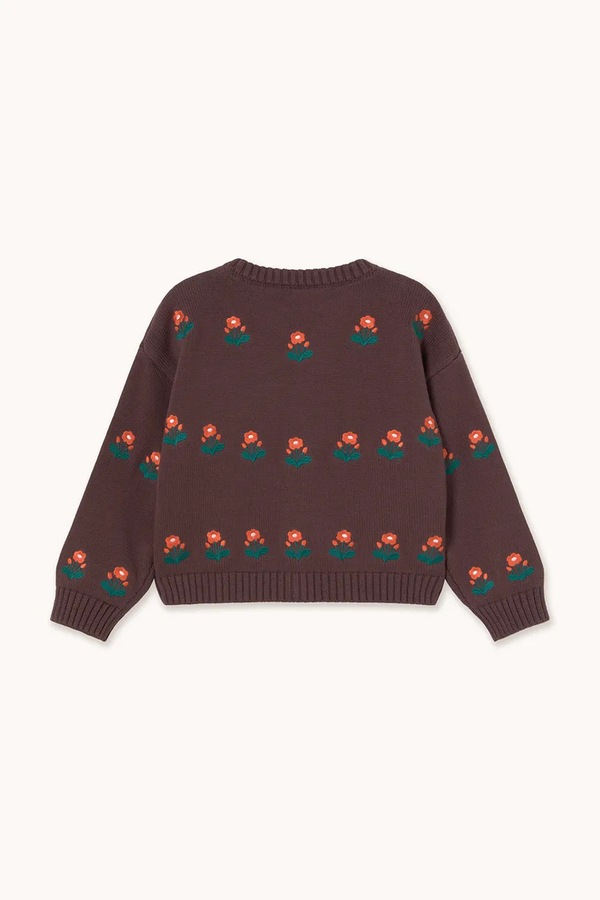 Дитячий кардиган Tinycottons FLOWERS CARDIGAN колір коричневий фото 2