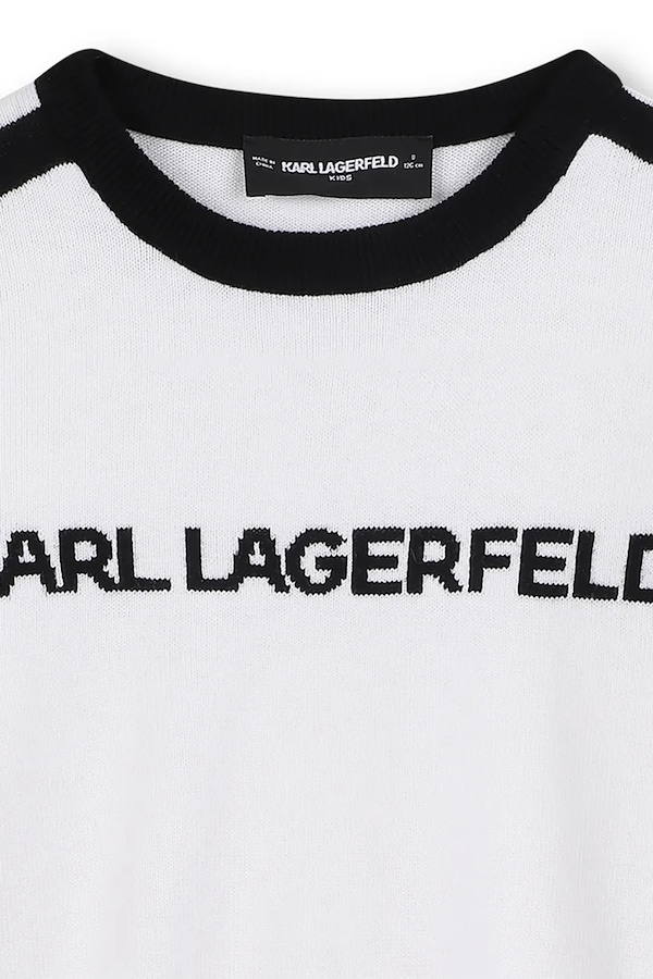 Дитячий светр з домішкою кашеміру Karl Lagerfeld колір білий фото 3