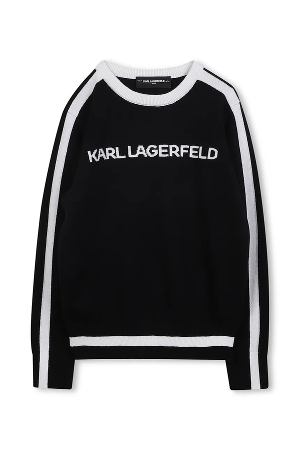 Дитячий светр з домішкою кашеміру Karl Lagerfeld колір чорний