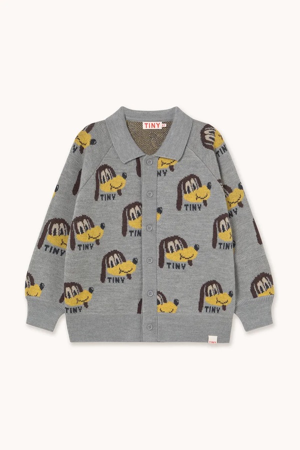 Дитячий кардиган Tinycottons DOGS CARDIGAN колір сірий фото 2