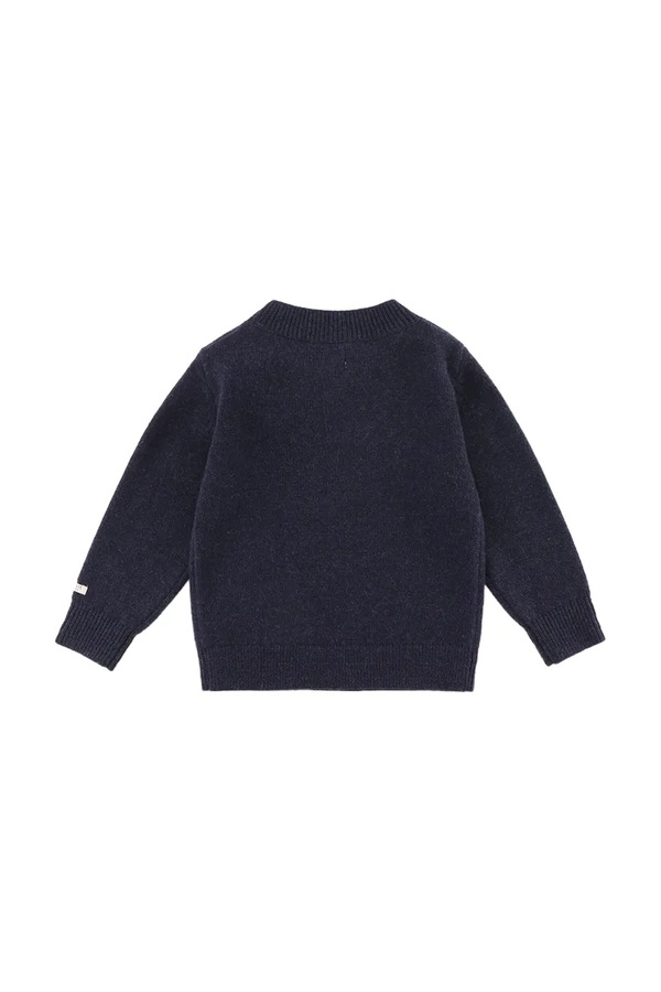 Детский шерстяной свитер Donsje Denn Merino Wool Sweater Snowman цвет синий фото 2
