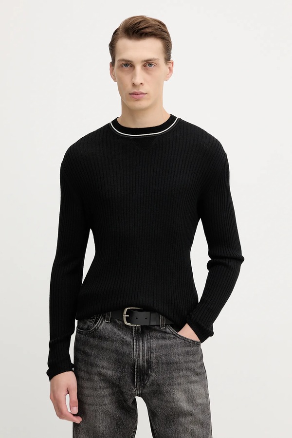 Вовняний светр Armani Exchange колір чорний