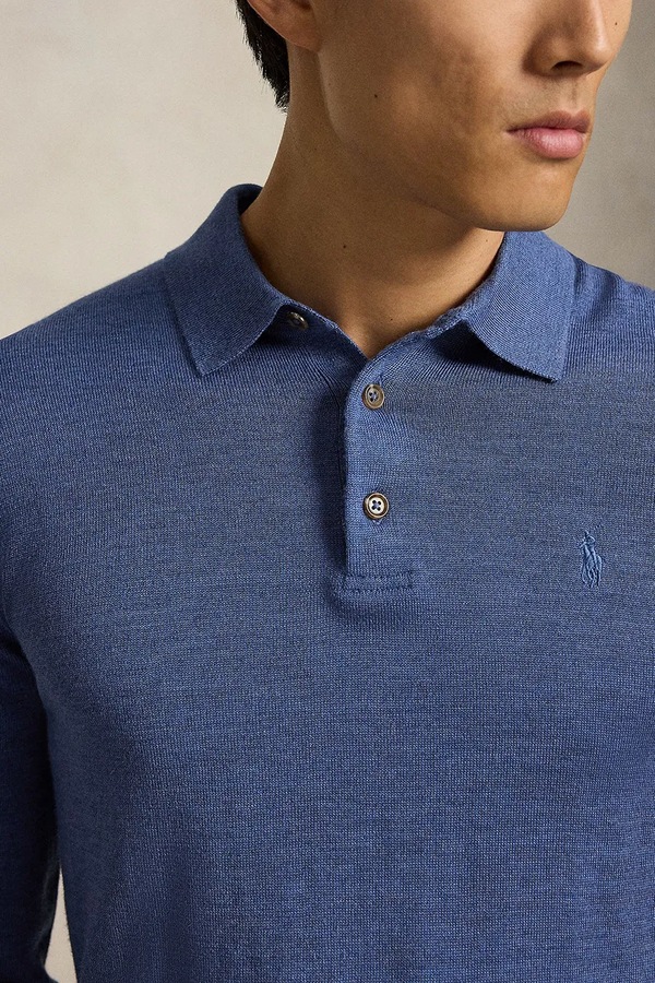 Светр чоловічий Polo Ralph Lauren колір блакитний фото 4