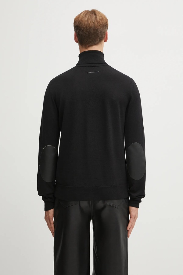 Вовняний светр MM6 Maison Margiela колір чорний фото 2