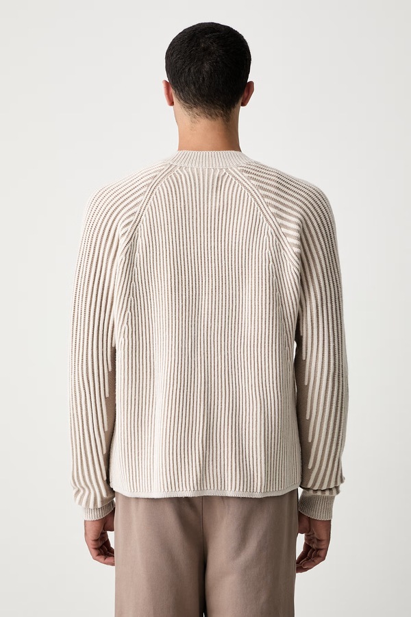Кардиган чоловічий з додаванням вовни Filling Pieces Knit Cardigan колір бежевий фото 2