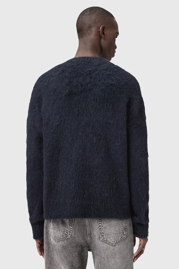 Светр з додаванням мохеру AllSaints COBY колір чорний фото 2